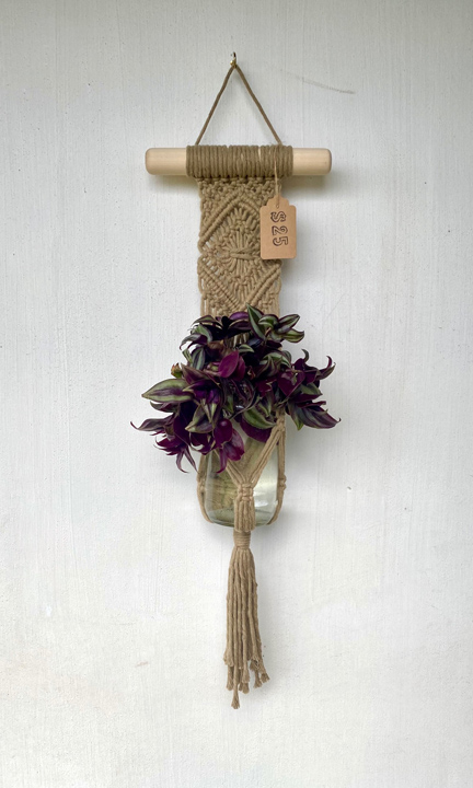 Shop brown macrame plant hangers