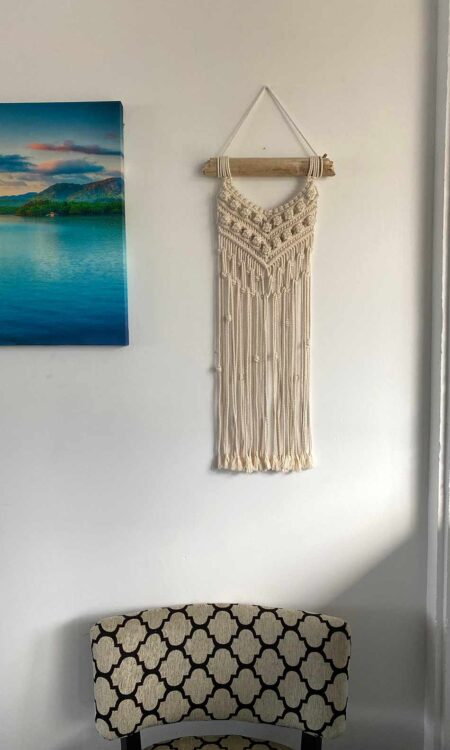 Macrame Wall Hanging on Driftwood