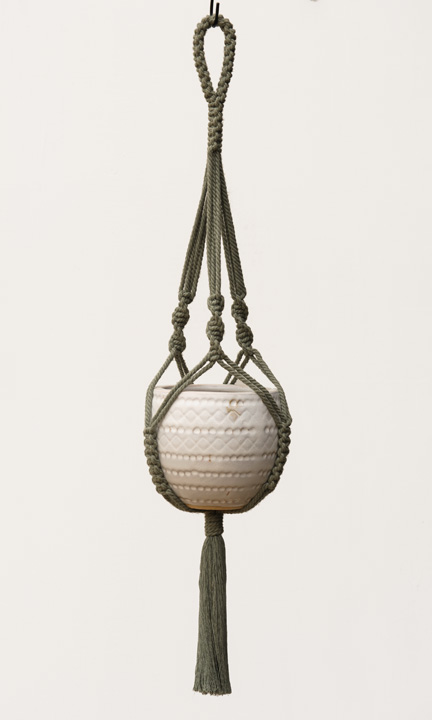 Shop Green Macrame Plant Hanger