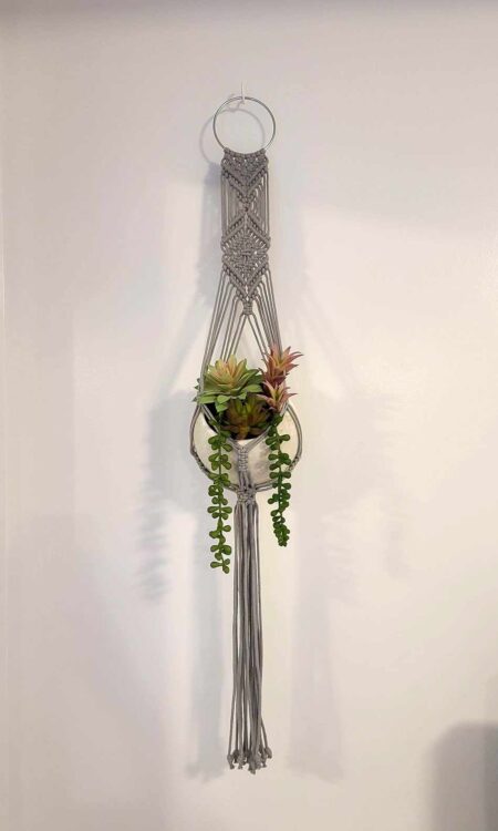 Shop Grey Macrame Plant Hanger