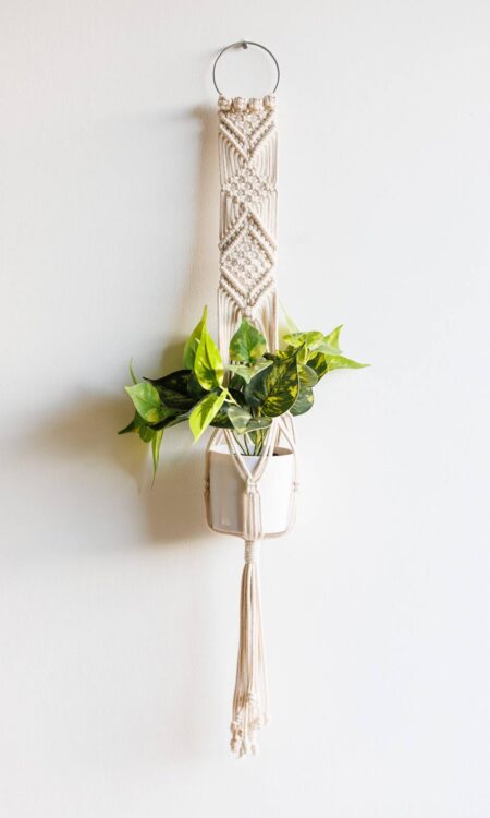 Shop white macrame plant hangers