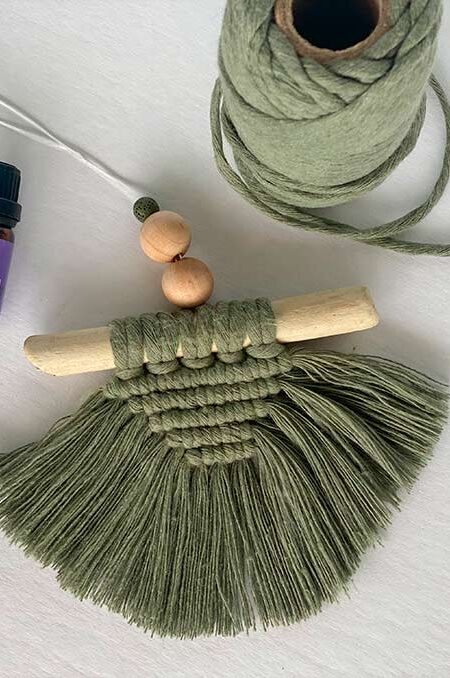 Buy Macrame oil diffuser for rearview mirror