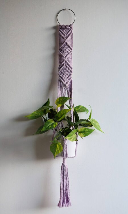 Shop Macrame Plant Hangers in Lilac Purple